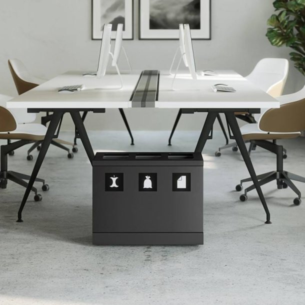 Bica 830 sorterings skraldespand - 3 x 10 Liter - bne - Antracit