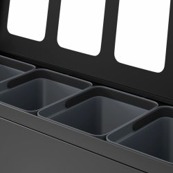 Bica 831 sorterings skraldespand - 4 x 10 Liter - bne - Antracit