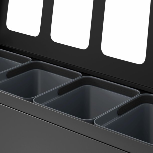 Bica 831 sorterings skraldespand - 4 x 10 Liter - bne - Antracit