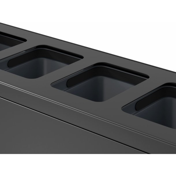 Bica 831 sorterings skraldespand - 4 x 10 Liter - bne - Antracit