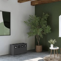 Bica 831 sorterings skraldespand - 4 x 10 Liter - bne - Antracit