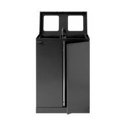 Bica 867 sorterings skraldespand - 2 x 65 liter - ben/ben - Antracit