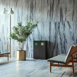 Bica 867 sorterings skraldespand - 2 x 65 liter - ben/ben - Antracit