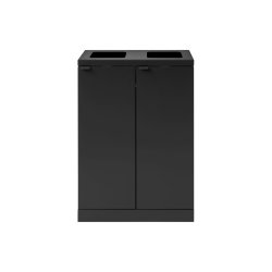 Bica 867 sorterings skraldespand - 2 x 65 liter - ben/ben - sort