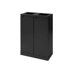 Bica 867 sorterings skraldespand - 2 x 65 liter - ben/ben - sort