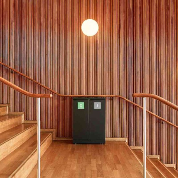 Bica 867 sorterings skraldespand - 2 x 65 liter - ben/ben - sort