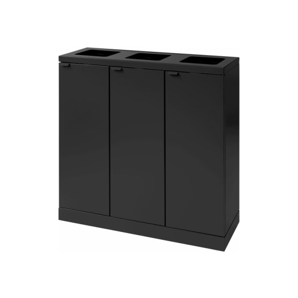 Bica 868 Sorterings skraldespand - 3 x 65 liter - ben/ben/ben - sort