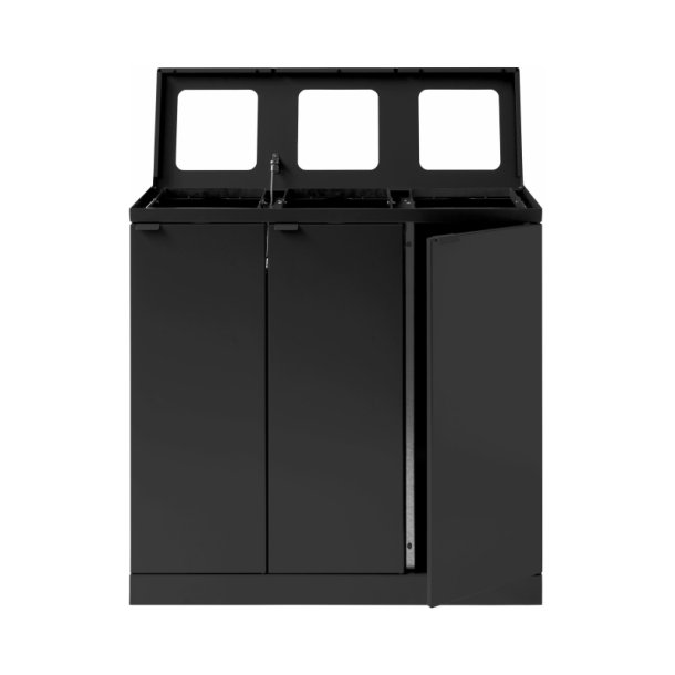 Bica 868 Sorterings skraldespand - 3 x 65 liter - ben/ben/ben - sort