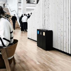 Bica 870 sorterings skraldespand - 3 x 45 liter - ben - Antracit