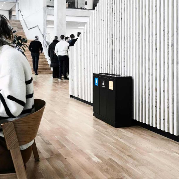 Bica 870 sorterings skraldespand - 3 x 45 liter - ben - Antracit