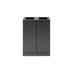 Bica 871 sorterings skraldespand - 2 x 45 liter - ben/ben - Antracit