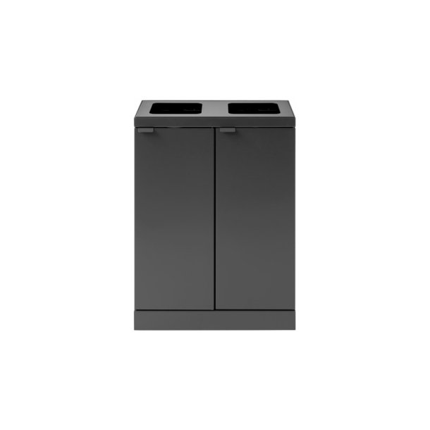 Bica 871 sorterings skraldespand - 2 x 45 liter - ben/ben - Antracit