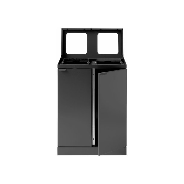 Bica 871 sorterings skraldespand - 2 x 45 liter - ben/ben - Antracit