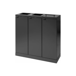 Bica 873 Sorterings skraldespand - 3 x 65 liter - ben/ben/lg - antracit
