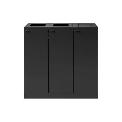 Bica 873 Sorterings skraldespand - 3 x 65 liter - ben/ben/lg - sort