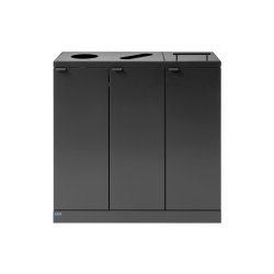 Bica 875 sorterings skraldespand - 3 x 65 liter - lg/flasker/papir - Antracit