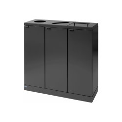 Bica 875 sorterings skraldespand - 3 x 65 liter - lg/flasker/papir - Antracit