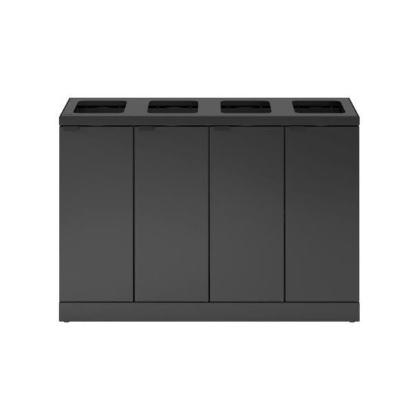 Bica 878 sorterings skraldespand - 4 x 45 Liter - bne - Antracit