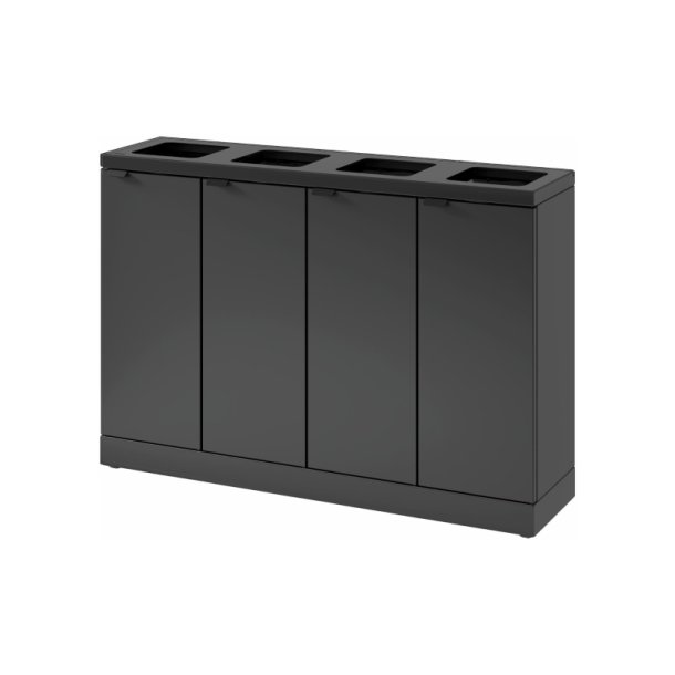 Bica 878 sorterings skraldespand - 4 x 45 Liter - bne - Antracit