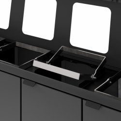 Bica 878 sorterings skraldespand - 4 x 45 Liter - bne - Antracit