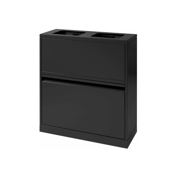 Bica 880 Sorterings affaldsspand - samlet 80 Liter - lg - sort