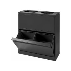 Bica 880 Sorterings affaldsspand - samlet 80 Liter - lg - sort