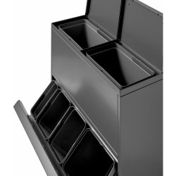 Bica 881 Sorterings affaldsspand - samlet 80 Liter - lg - Antracit