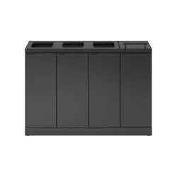 Bica 883 sorterings skraldespand - 4 x 15 Liter - bne/lg - Antracit