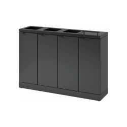 Bica 883 sorterings skraldespand - 4 x 15 Liter - bne/lg - Antracit