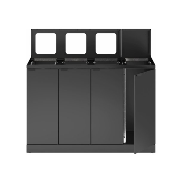 Bica 883 sorterings skraldespand - 4 x 15 Liter - bne/lg - Antracit
