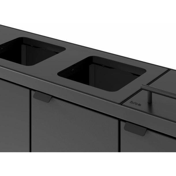 Bica 883 sorterings skraldespand - 4 x 15 Liter - bne/lg - Antracit