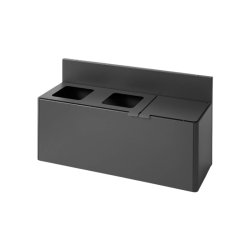 Bica 912 - 3 x 15 Liter - vghngt affaldsstation - Antracit