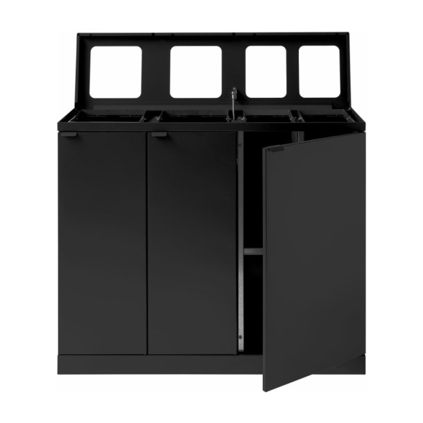 Bica 950 Sorterings affaldsspand - 2 x 45 liter + 2 x 65 liter - bne - sort