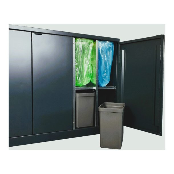 Bica 950 Sorterings affaldsspand - 2 x 45 liter + 2 x 65 liter - bne - sort