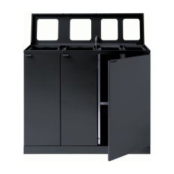 Bica 950 Sorterings affaldsspand - 2 x 45 liter + 2 x 65 liter - bne - Antracit