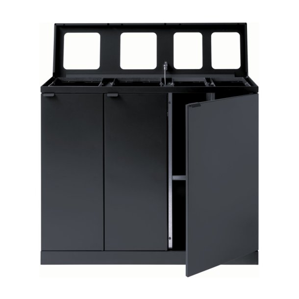 Bica 950 Sorterings affaldsspand - 2 x 45 liter + 2 x 65 liter - bne - Antracit