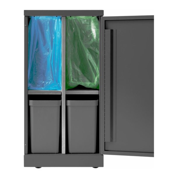 Bica 951 Sorterings skraldespand - 2 x 45 Liter - ben/ben - Antracit