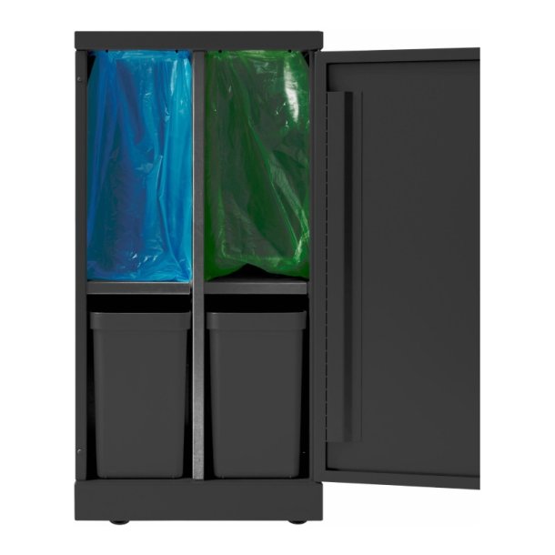 Bica 951 Sorterings skraldespand - 2 x 45 Liter - ben/ben -sort