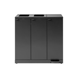 Bica 973 Sorterings skraldespand - 3 x 65 Liter - ben/ben/lg - Antracit