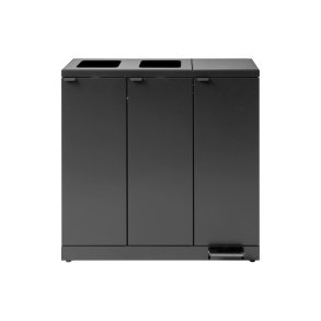 Bica 973 Sorterings skraldespand - 3 x 65 Liter - fodpedal - Antracit