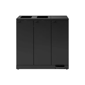 Bica 973 Sorterings skraldespand - 3 x 65 Liter - fodpedal - sort