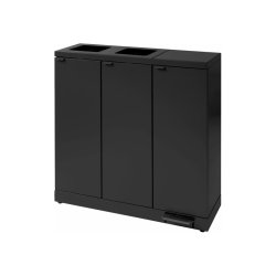 Bica 973 Sorterings skraldespand - 3 x 65 Liter - ben/ben/lg - sort