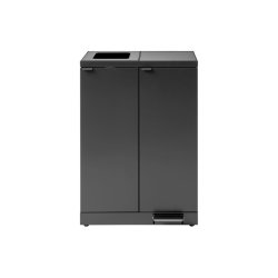 Bica 974 Sorterings skraldespand - 2 x 65 Liter - ben/lg - Antracit