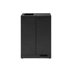 Bica 974 Sorterings skraldespand - 2 x 65 Liter - ben/lg - sort