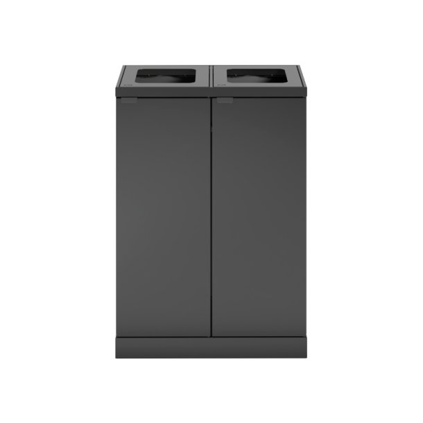 Bica Click-on Affaldssortering Grundmodel 2x65 liter - Antracit