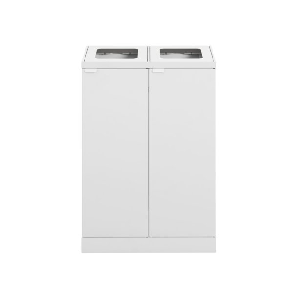 Bica Click-on Affaldssortering Grundmodel 2x65 liter - Hvid