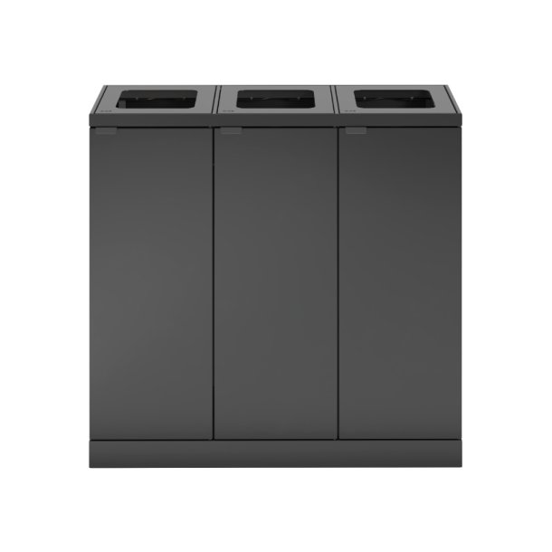 Bica Click-on Affaldssortering Grundmodel 3x65 liter - Antracit