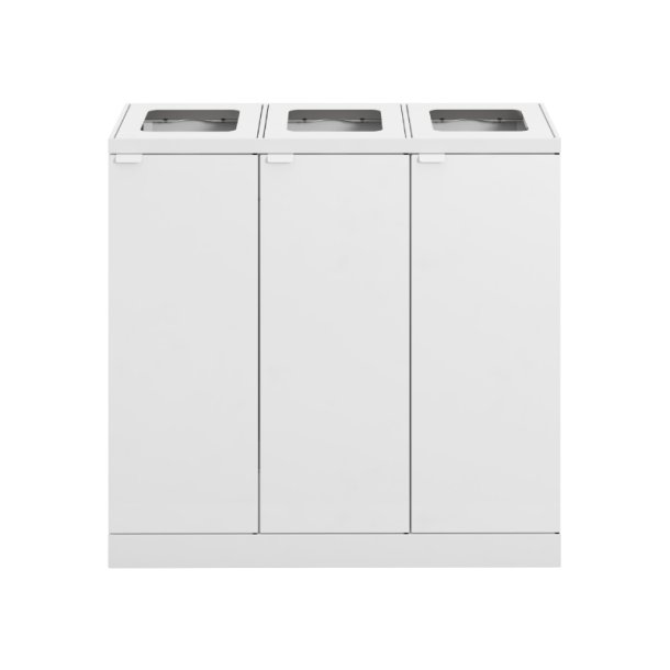 Bica Click-on Affaldssortering Grundmodel 3x65 liter - Hvid