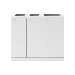 Bica 829 Sorterings affaldsspand - 2x65L + 1x95L - hvid