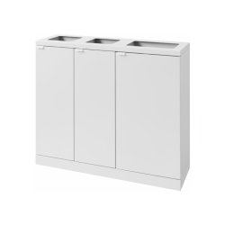 Bica 829 Sorterings affaldsspand - 2x65L + 1x95L - hvid